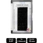 Misyul 0.07C Natural Kıvrım 12 mm Soft Eyelash Doğal Ipek Kirpik 16'lı - Siyah