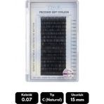 Misyul 0.07C Natural Kıvrım 15 mm Soft Eyelash Doğal Ipek Kirpik 16'lı - Siyah