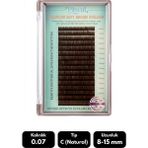 Misyul 0.07C Natural Kıvrım Brown Mix Soft Eyelash Doğal Ipek Kirpik 8-15 mm 16'lı - Siyah