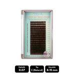 Misyul 0.07C Natural Kıvrım Brown Mix Soft Eyelash Takma Kirpik 8-15 Mm 16'Lı