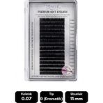 Misyul 0.07D Dramatik Kıvrım 11 mm Soft Eyelash Doğal Ipek Kirpik 16'lı - Siyah