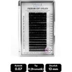 Misyul 0.07D Dramatik Kıvrım 13 mm Soft Eyelash Doğal Ipek Kirpik 16'lı - Siyah