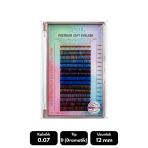 Misyul 0.07D Dramatik Kıvrım Renkli Mix Soft Eyelash Takma Kirpik 8-15 Mm 16'Lı