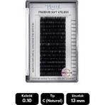 Misyul 0.10C Natural Kıvrım 13 mm Soft Eyelash Doğal Ipek Kirpik 16'lı - Siyah
