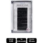 Misyul 0.10D Dramatik Kıvrım 10 mm Soft Eyelash Doğal Ipek Kirpik 16'lı - Siyah