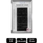 Misyul 0.10D Dramatik Kıvrım 13 mm Soft Eyelash Doğal Ipek Kirpik 16'lı - Siyah
