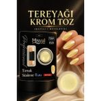 Misyul Tereyağı Krom Tozu Butter Chrome Effect Islak Görünümlü Altın Yansımalı Nail Art Tırnak Süsleme