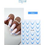 Misyul Tırnak Sticker Protez Tırnak Kalıcı Oje Süsleme 5d Sticker - Mavi