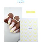 Misyul Tırnak Sticker Protez Tırnak Kalıcı Oje Süsleme 5d Sticker - Sarı