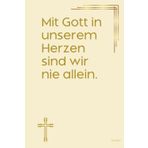 Mit Gott in unserem Herzen sind wir nie allein. Notizbuch mit spirituellen Sprüchen: DIN A5 | Hardcover | 100 linierte Seiten für Gebete, Bibelverse, ... Bibelstudium und spirituelle Notizen