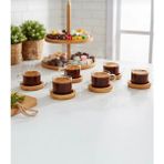 Miter Bambu Altlıklı Çay Seti 12 Parça - 001 - Beyaz