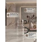 Miter Lüks Bardaklı Komodin Başucu Sürahisi 690 ml - Füme