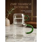 Miter Lüks Bardaklı Komodin Başucu Sürahisi 690 ml - Yeşil