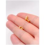 Mith Sb Taki Tragus Piercing, Taşlı Çengelli İğne, 316L Cerrahi Çelik, 1.2Mm Kalınlık, 8Mm Boy, Altın Renk