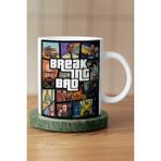 Mithor Shop Breaking Bad Gta Style Fan Art Baskılı Kupa - Beyaz