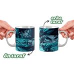 Mithor Shop Demon Slayer Tanjiro Aksiyon Sahnesi Baskılı Kupa - Beyaz