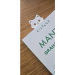 Mithra 3D Baskı Sevimli Kedi Kitap Ayracı 6 Adet - Beyaz