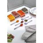 Mithra Life 12'li Gri Plastik Baharat Bal ve Servis Kaşığı MIT1138
