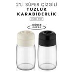 Mithra Life 2 Adet 100 Ml Döner Kapaklı Cam Baharatlık Takımı Mıt1090