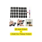 Mithra Life 25 Adet Kavanoz Baharat Kalemli Sticker Etiketi MIT1102 - 41 Delft Blue