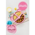 Mithra Life 3 Bölmeli Pembe Bebek Çocuk Yemek Mama Tabağı MIT1114