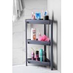 Mithra Life 3 Katlı Üçgen Plastik Gri Banyo Mutfak Rafı Mıt1061