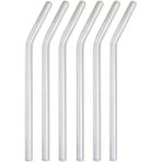 Mithra Life 6 Lı Eğimli Şeffaf Cam Pipet MIT1003 6 Parça Kullanıma Uygun