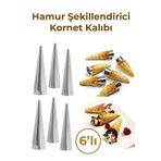 Mithra Life 6 lı Paslanmaz Çelik Hamur Kornet Kalıbı MIT1043