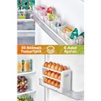Mithra Life 6 Parça Buzdolabı İçi Düzenleyici Ve 30 Bölmeli Yumurtalık Mit1105 Beyaz