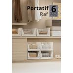 Mithra Life 6’lı Kayar Raf Organizer Beyaz Dolap İçi Kıyafet Aksesuar Düzenleyici Mıt1262