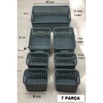 Mithra Life 7 Parça Gri Banyo Mutfak Makyaj Ofis Organizeri Düzenleyicisi MIT1182 - 7'li - 40 x 26 x 12