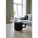 Mithra Life El Yapımı 260 Ml Siyah Parlak Seramik Mug Çay Kahve Kupası Mit1301
