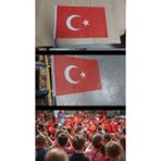 Miting Türk Bayrağı Raşel Kumaş Pigment Baskı 30X45 cm 250 Adet – Tören ve Dış Mekan Kullanıma Uygun