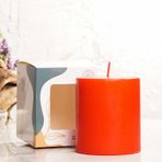 Mitr 10x10 cm Kırmızı Silindir Mum