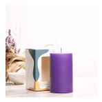 Mitr 12x7 cm Mor Silindir Mum