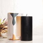 Mitr 20x10 cm Siyah Silindir Mum