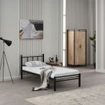 Mitrass Ventus Tek Kişilik Metal Karyola 90 x 190 - Siyah - 90 x 190 cm