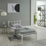 Mitrass Ventus Tek Kişilik Metal Karyola 90 x 200 - Beyaz - 90 x 200 cm