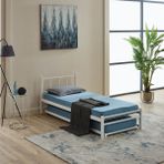Mitrass Ventus Yavrulu Metal Karyola 80X190 - 90X190 - Beyaz - 90 x 190 cm