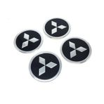 Mitsubishi Alüminyum Jant Göbeği Yapıştırma Siyah 60Mm 4 Adet