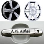 Mitsubishi Kapı Kolu Jant Sticker Yapıştırma 8 Adet