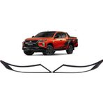 Mitsubishi L200 Uyumlu 2019 Sonrası Ön Far Kaplama ABS Siyah Parça