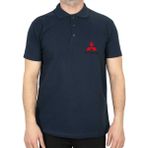Mitsubishi Logo Polo Yaka Lacivert Tişört - 2XL