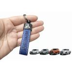 Mitsubishi Suni Deri Anahtarlık Şık Tasarım Dayanıklı Lacivert 1 Adet