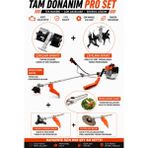 Mitsuyama Japon Yan Tırpan + Çift Toprak Çapalama + Dal Budama Aparatı 63CC 5,7 Hp