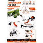 Mitsuyama Japon Yan Tırpan + Toprak Çapalama + Çit Kesme + Tırnaklı - Kancalı Zeytin Silkeleme Aparatı 63CC 5,7 Hp