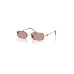 MIU MIU B50S 5AK20I 50 Unisex Dikdörtgen Gold Metal Güneş Gözlüğü
