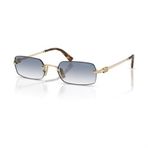 MIU MIU B50S ZVN80O 50 Unisex Dikdörtgen Gold Metal Güneş Gözlüğü