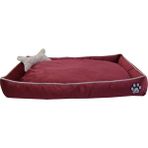 Miu Pets Ortopedik Kedi Ve Köpek Yatağı Yıkanabilir Kemik Yastıklı Tüplü - Bordo - 70 x 100 x 17 cm