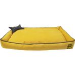 Miu Pets Ortopedik Kedi Ve Köpek Yatağı Yıkanabilir Kemik Yastıklı Tüplü - Sarı - 40 x 60 x 17 cm